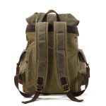 Outdoor travel backpack casual student backpack Large vintage backpack patchwork leather hiking bag