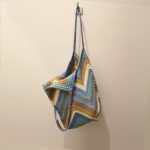 Handmade crochet tote bag Unique large women casual basket shoulder bag 