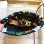 Handmade embroidered phone crossbody bag fox pattern for walking