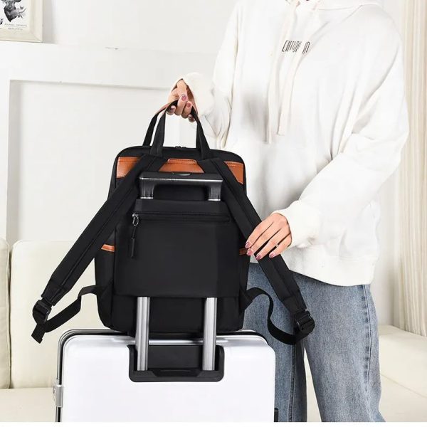 Oxford cloth casual large capacity one bag Travel backpack for women laptop backpack black