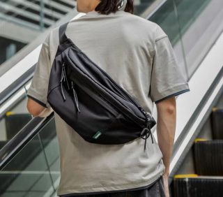 Large Waterproof Fanny Pack Gym Waist Chest Bag Mens Cloth Crossbody Bags
