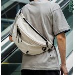 Large Waterproof Fanny Pack Gym Waist Chest Bag Mens Cloth Crossbody Bags