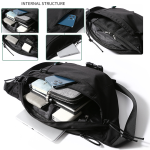 Large Waterproof Fanny Pack Gym Waist Chest Bag Mens Cloth Crossbody Bags