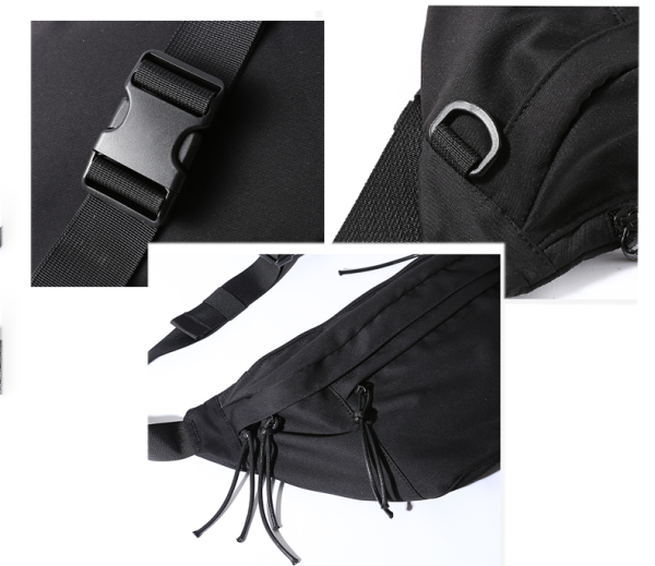 Large Waterproof Fanny Pack Gym Waist Chest Bag Mens Cloth Crossbody Bags